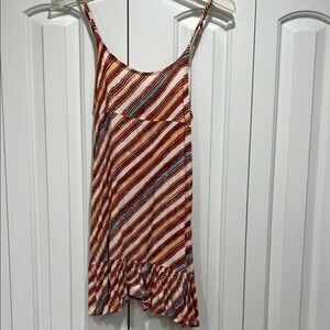 Urban Outfitters Women’s Striped Sleeveless Dress with Ruffle Hem- Size XS NEW